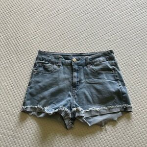 Born Primitive Blue Jean Shorts Distressed Frayed Hem